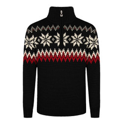 Dale Of Norway Myking Sweater Men's in Black Raspberry Off White